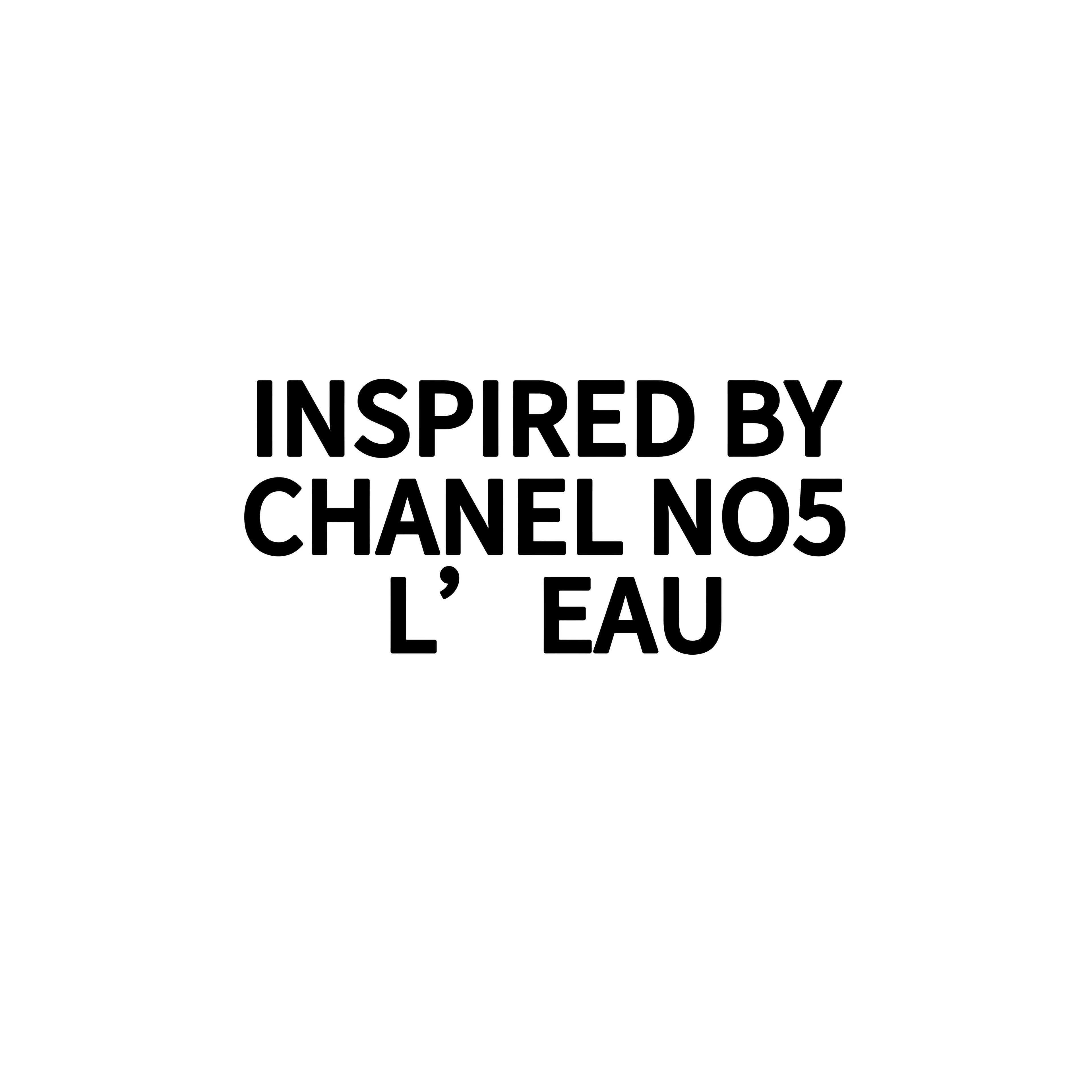 INSPIRED BY CHANEL NO5 L’EAU