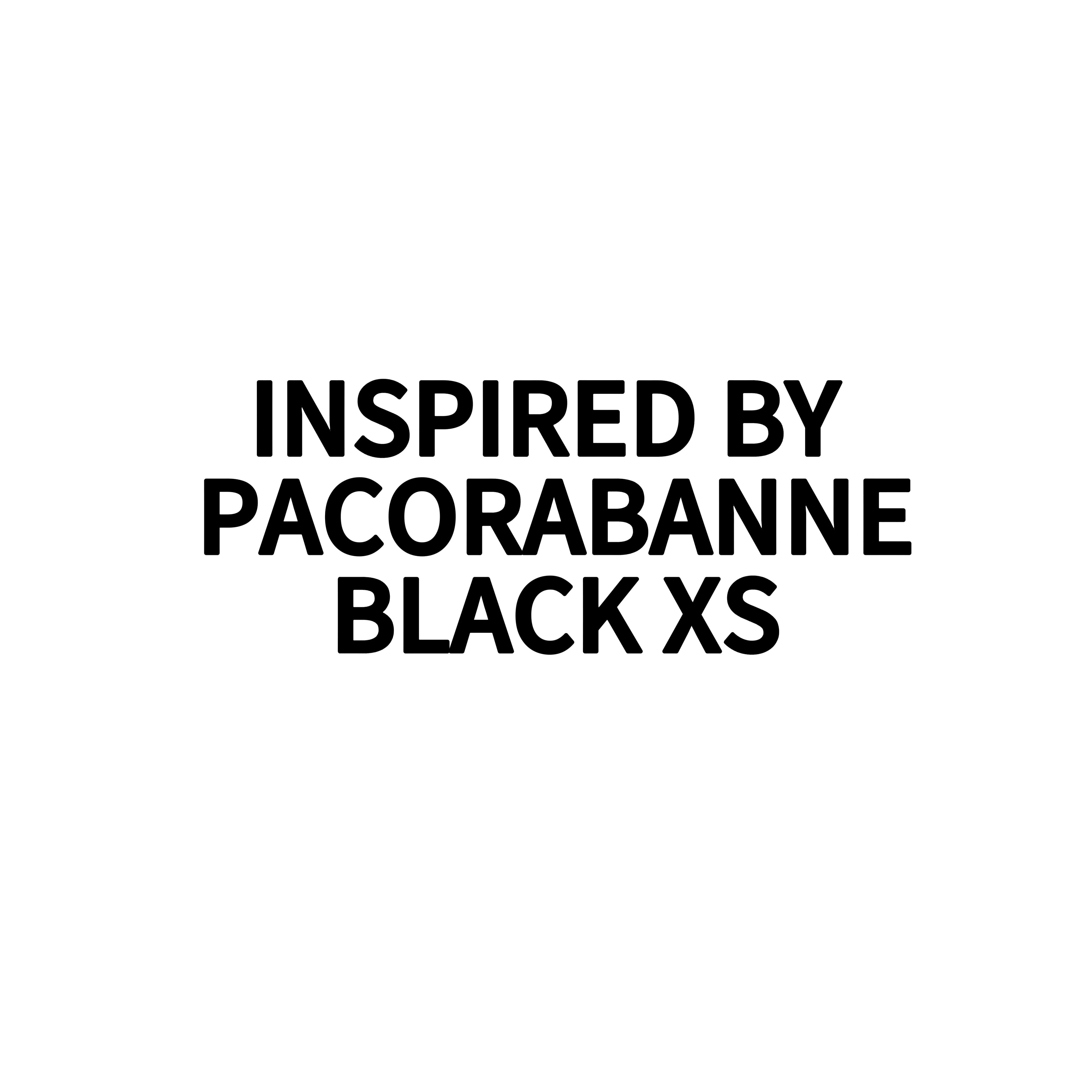 INSPIRED BY PACORABANNE BLACK XS